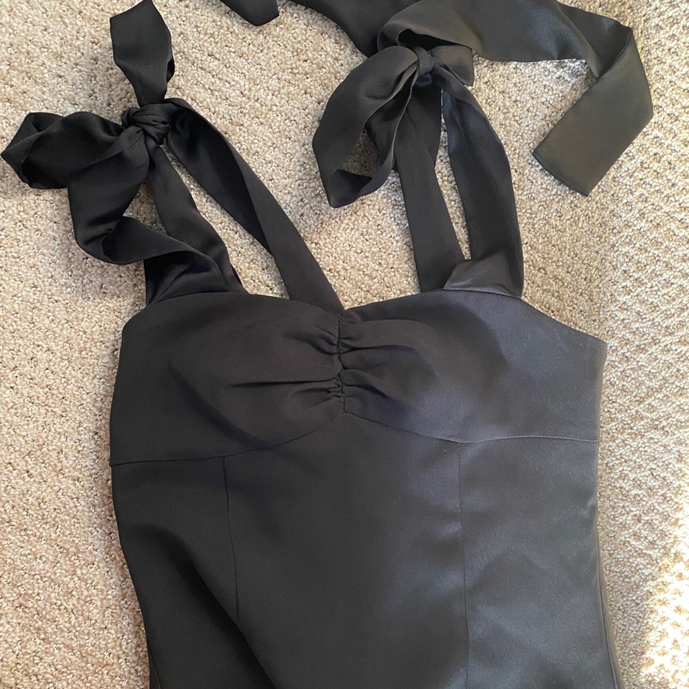 Bow bustier Black top Nordstrom S pushup built in